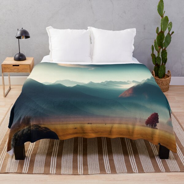 Item preview, Mountain range with strange wildlife | Beautiful Landscapes | Orinal Digital Art designed and sold by ArtworkbyEmmy.