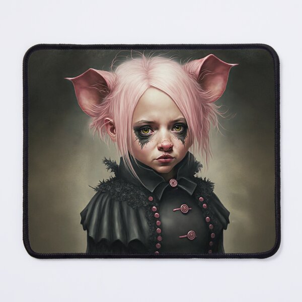 Item preview, Cute little piglet goth girl designed and sold by Simone Davino.