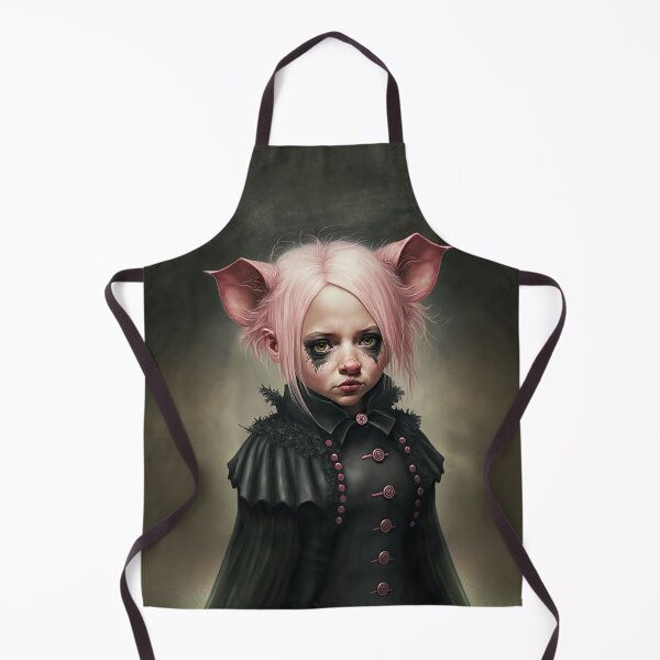 Item preview, Cute little piglet goth girl designed and sold by Simone Davino.