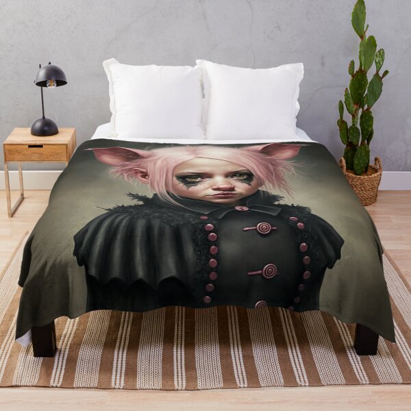 Item preview, Cute little piglet goth girl designed and sold by Simone Davino.