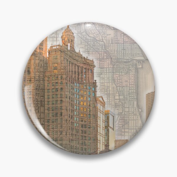 Item preview, Chicago Gold Travel Map designed and sold by purplerosemary.