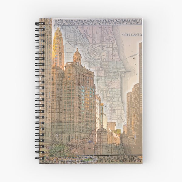 Item preview, Chicago Gold Travel Map designed and sold by purplerosemary.