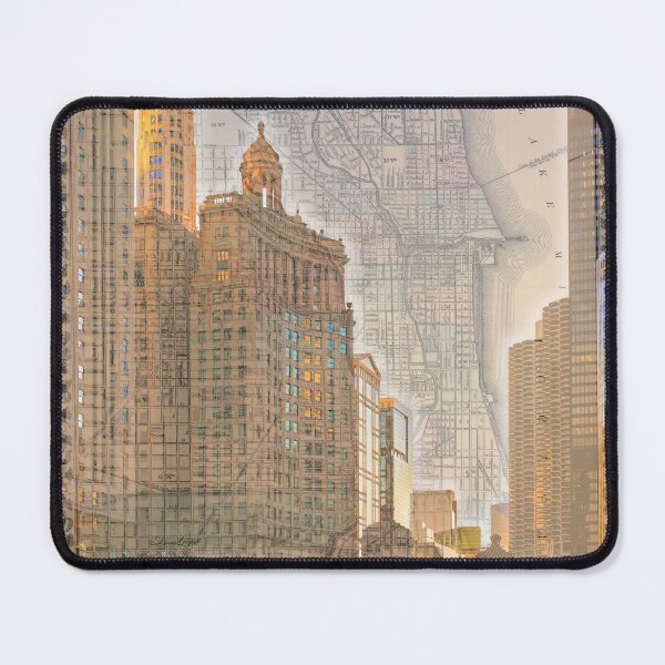 Item preview, Chicago Gold Travel Map designed and sold by purplerosemary.