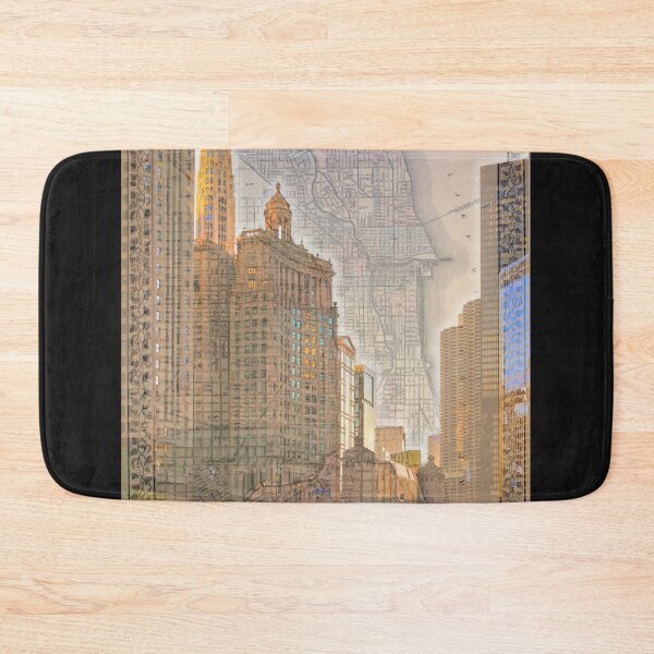 Item preview, Chicago Gold Travel Map designed and sold by purplerosemary.