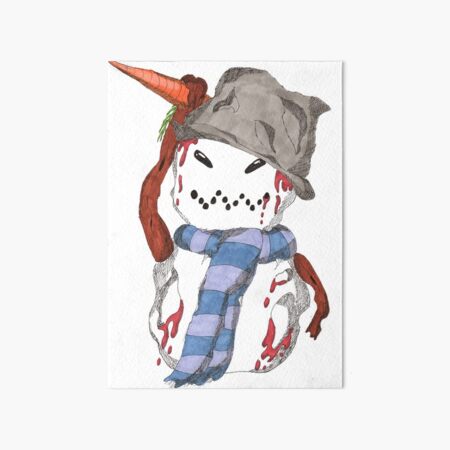 Scary Snowman Wall Art Redbubble