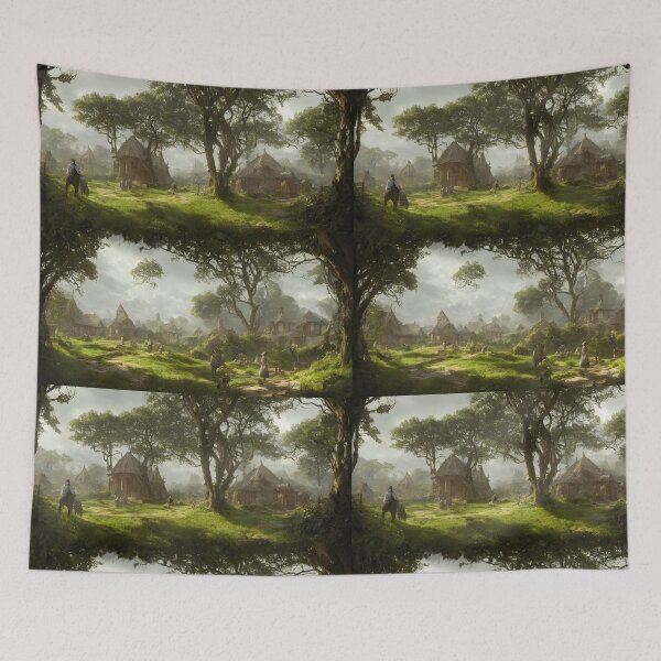 Item preview, Tolkien - The shire concept art designed and sold by Fun Merch.