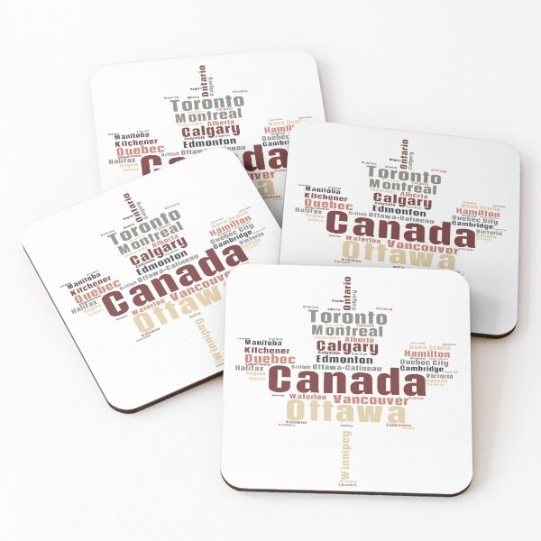 Item preview, Canada - Text Art I Maple Leaf Shape Word Cloud I Trendy Boho Color Lettering on White Background designed and sold by DigitalMandy.