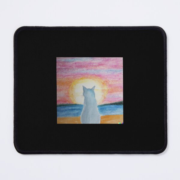 Item preview, Cat Watching Sunset designed and sold by T- VIbes ⭐ ⭐ ⭐ ⭐ ⭐.
