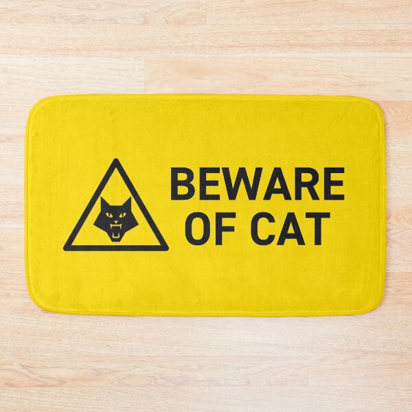 Item preview, Beware Of Cat Pet Safety Warning Sign designed and sold by VoodooCircus.