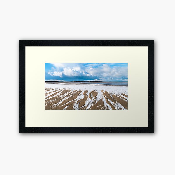 Snowdrifts and Sandbanks near Hilbre Island Framed Art Print