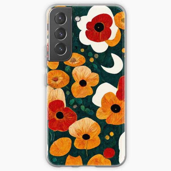 California Poppies Flower Phone Case Samsung Galaxy Soft Case