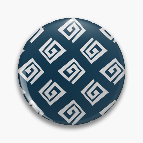 Item preview, Ethnic geometric spiral pattern - dark blue designed and sold by BattaAnastasia.