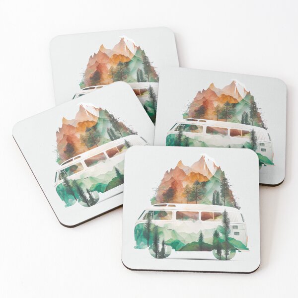 Item preview, Camping car aquarel designed and sold by pixeldizajn.