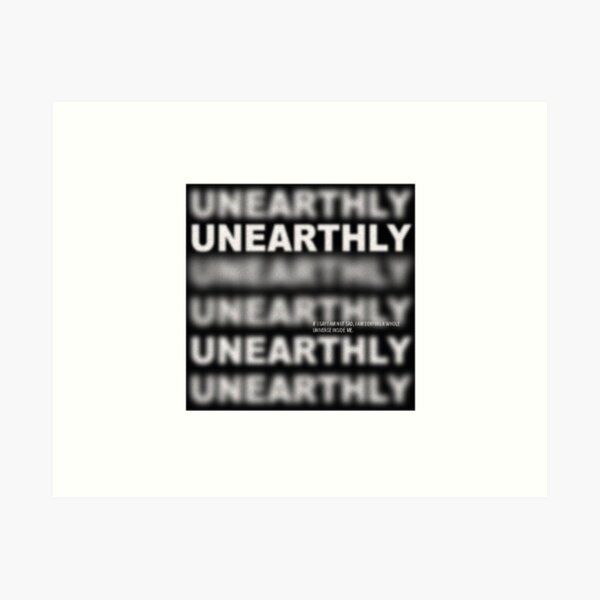 unearthly design mixedmedia clothing Art Print