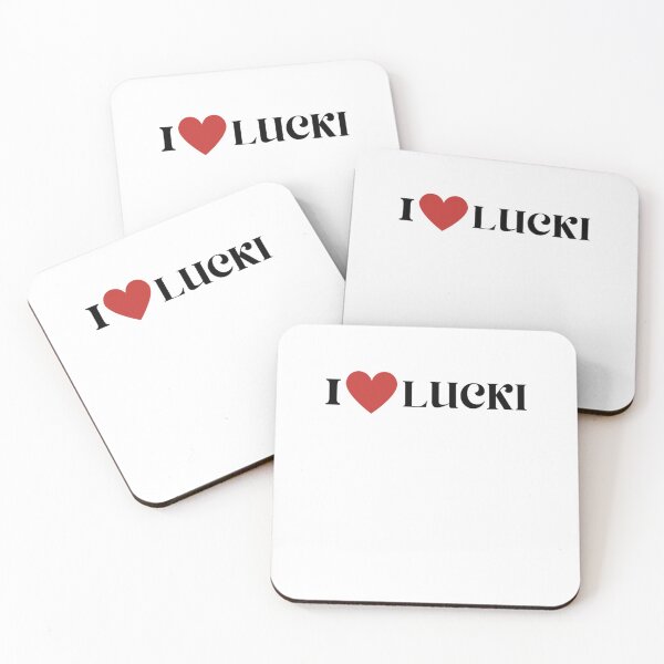 Item preview, I Love LuckiI Heart LuckiJust Lucky To Be HereCute Red Heart Funny  designed and sold by TiriStore.