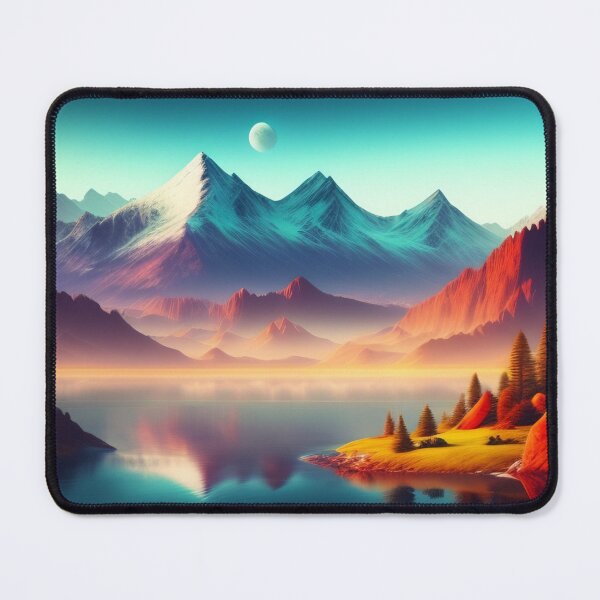 Item preview, Mountain range with strange wildlife | Beautiful Landscapes | Orinal Digital Art designed and sold by ArtworkbyEmmy.