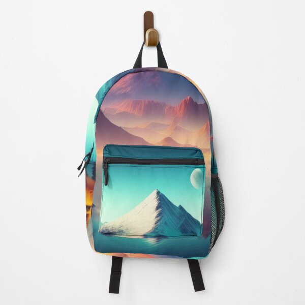 Item preview, Mountain range with strange wildlife | Beautiful Landscapes | Orinal Digital Art designed and sold by ArtworkbyEmmy.