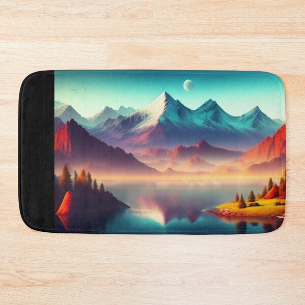 Item preview, Mountain range with strange wildlife | Beautiful Landscapes | Orinal Digital Art designed and sold by ArtworkbyEmmy.