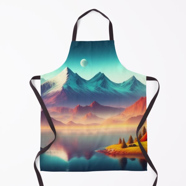 Item preview, Mountain range with strange wildlife | Beautiful Landscapes | Orinal Digital Art designed and sold by ArtworkbyEmmy.