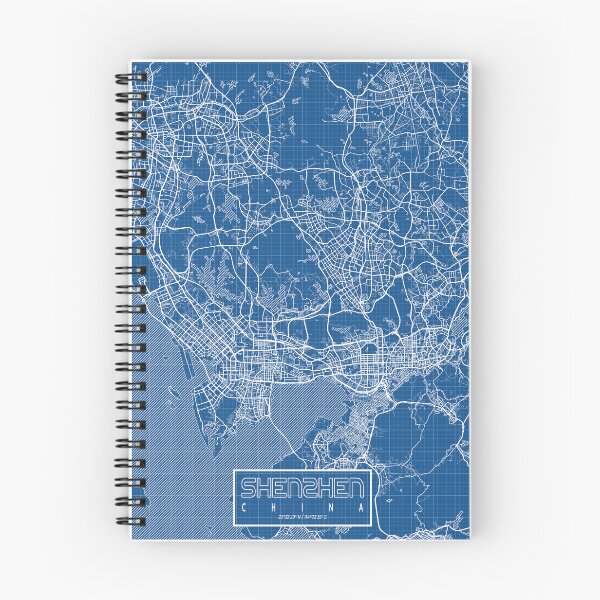 Item preview, Shenzhen City Map of Guangdong, China - Blueprint designed and sold by deMAP.
