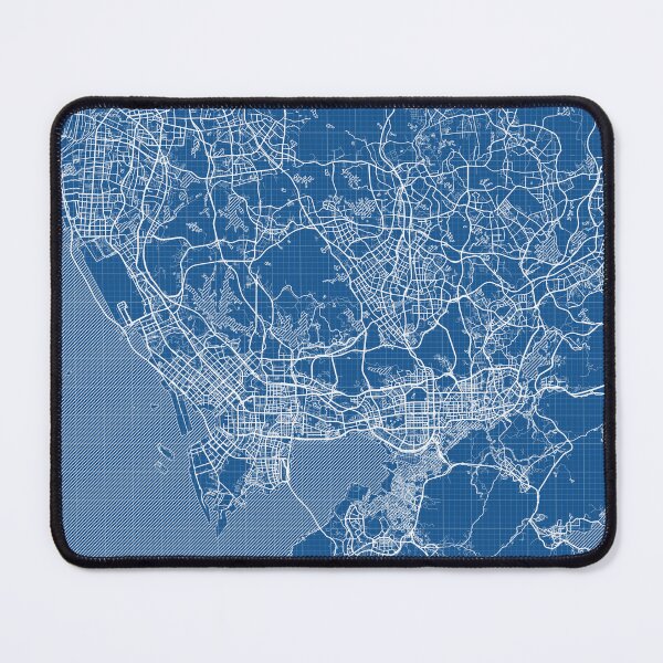 Item preview, Shenzhen City Map of Guangdong, China - Blueprint designed and sold by deMAP.