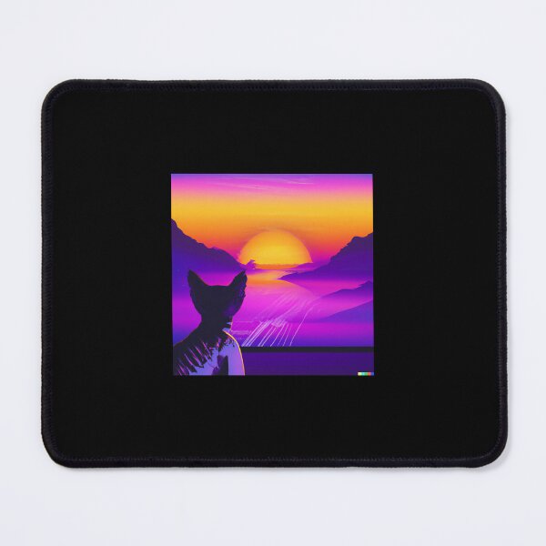 Item preview, Cat Watching Sunset designed and sold by T- VIbes ⭐ ⭐ ⭐ ⭐ ⭐.