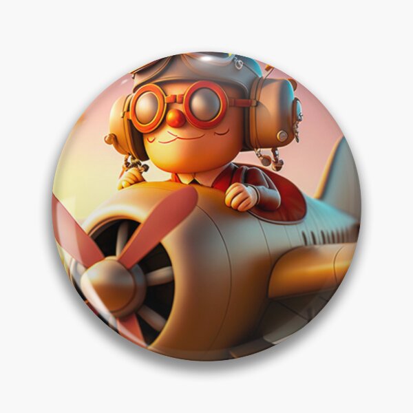 Item preview, Boy aviator in the sky, illustration for children designed and sold by Crea79.