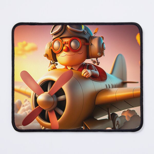 Item preview, Boy aviator in the sky, illustration for children designed and sold by Crea79.