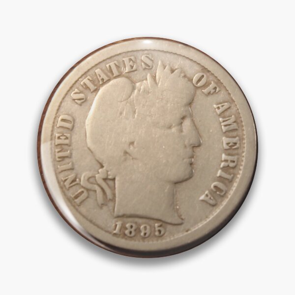 Item preview, 1895 Barber Dime designed and sold by coinsxcrochet.