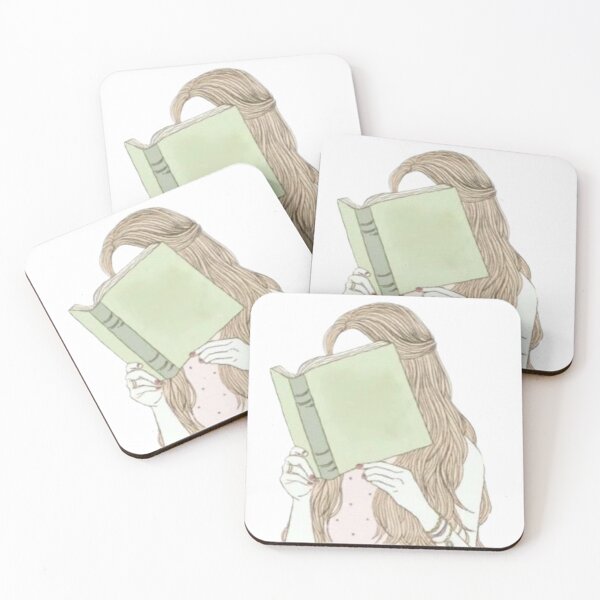 Item preview, girl reading a book stickers designed and sold by boutiquati.