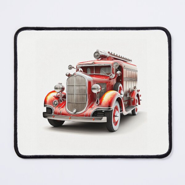 Item preview, Art Deco Fire Truck designed and sold by TheArtfulAI.
