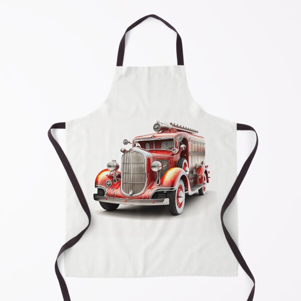 Item preview, Art Deco Fire Truck designed and sold by TheArtfulAI.