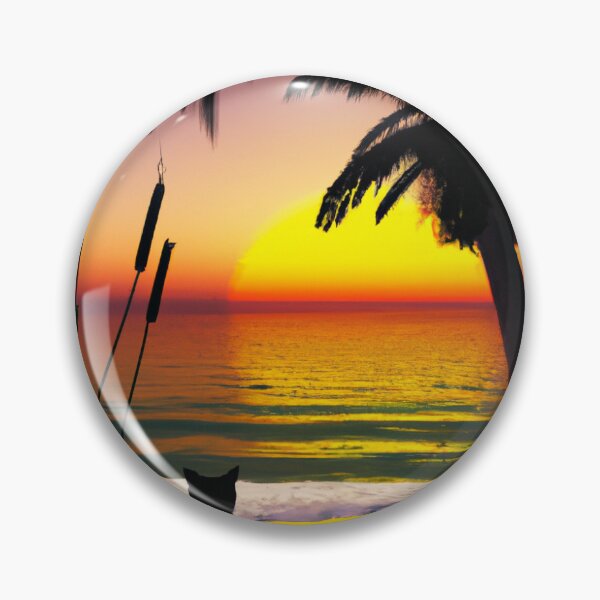 Item preview, Cat Watching Sunset designed and sold by T- VIbes ⭐ ⭐ ⭐ ⭐ ⭐.