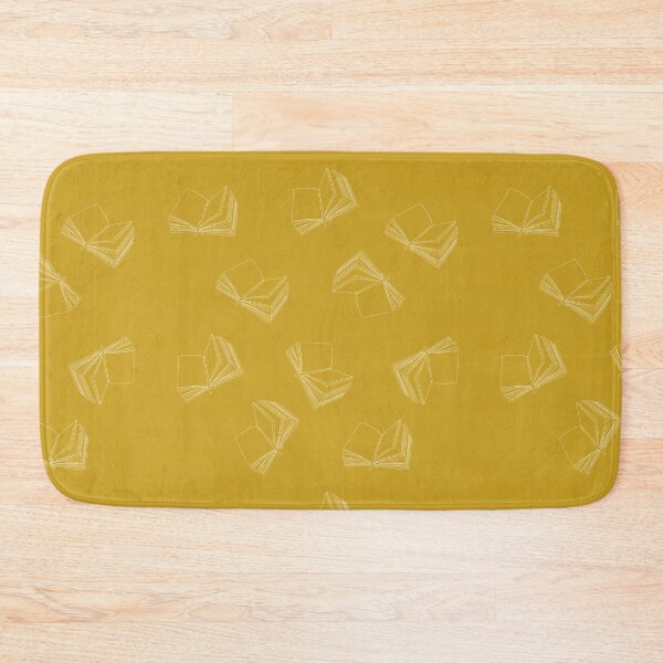 Item preview, Open Book Pattern in Mustard Yellow designed and sold by Christine Crawford.