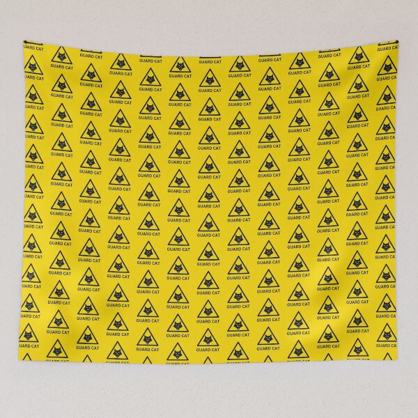 Item preview, Guard Cat Pet Safety Warning Sign designed and sold by VoodooCircus.
