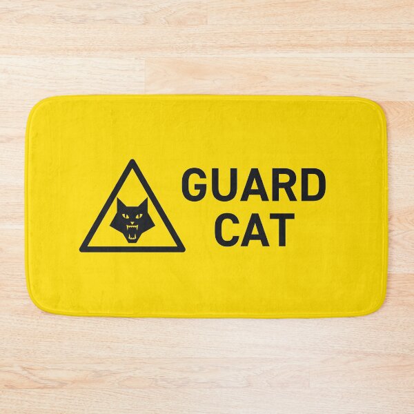 Item preview, Guard Cat Pet Safety Warning Sign designed and sold by VoodooCircus.