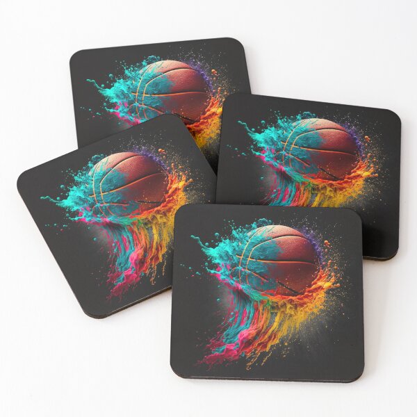 Item preview, Basketball decoration, sport, explosion of paint, illustration teenager and child designed and sold by Crea79.