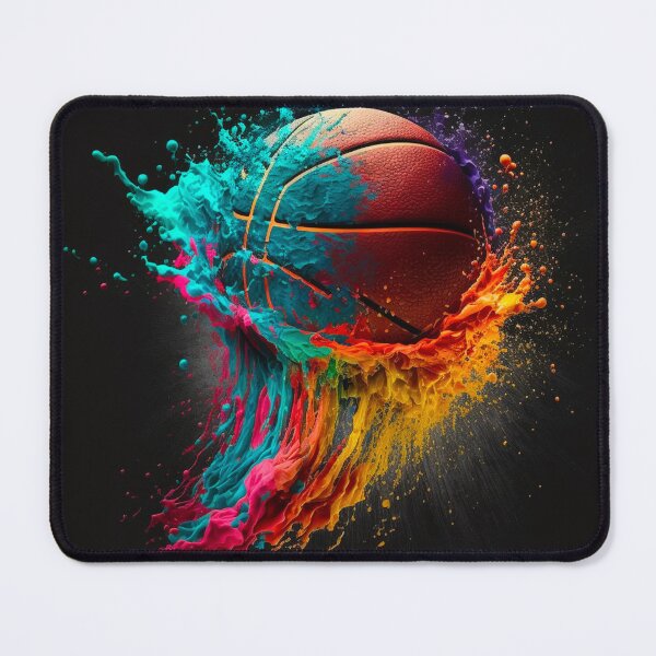 Item preview, Basketball decoration, sport, explosion of paint, illustration teenager and child designed and sold by Crea79.