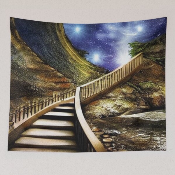 Item preview, Dusk Fantasy: Stairway of Flowing Water in a Starry Sky designed and sold by D3monic.