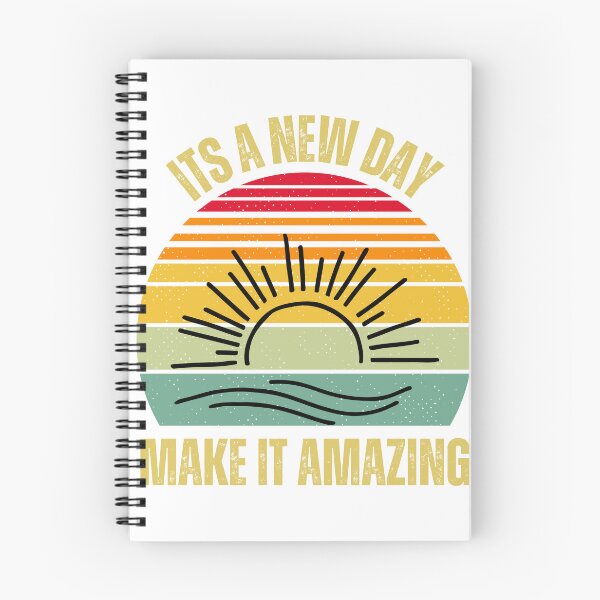 Item preview, Retro Distressed Sunrise Design, Its A New Day Make It Amazing, Positive, Encouraging Message designed and sold by KirwanArt.