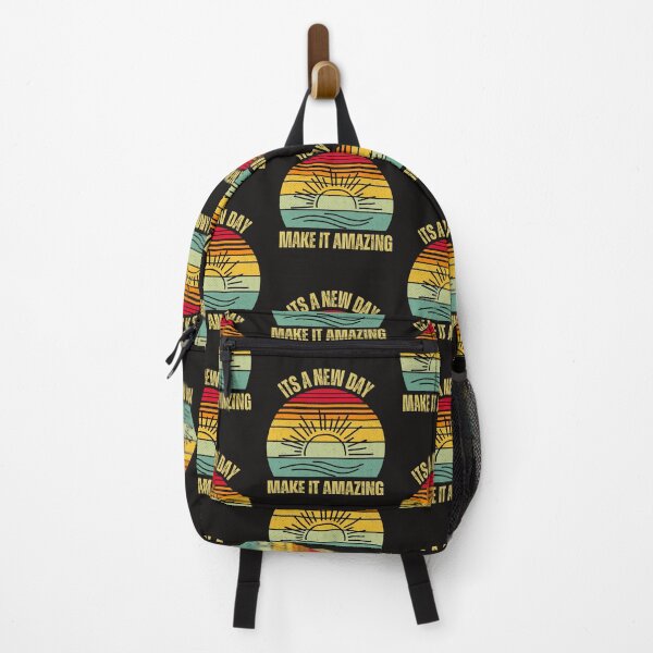 Item preview, Retro Distressed Sunrise Design, Its A New Day Make It Amazing, Positive, Encouraging Message designed and sold by KirwanArt.