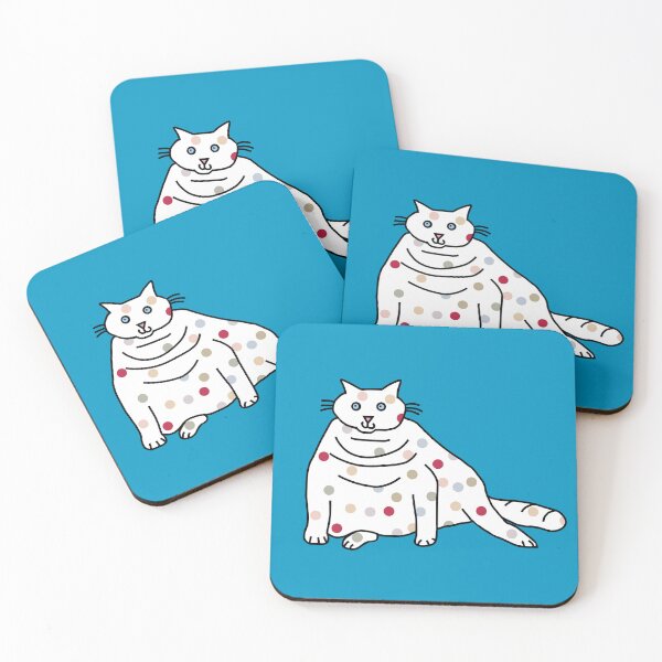 Item preview, Spotty Chonk Cat in the Magentaverse with Viva Magenta Dots designed and sold by ellenhenry.