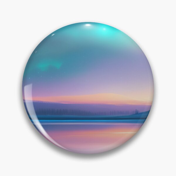Item preview, Sparkling lake with northern lights | Beautiful Landscapes | Orinal Digital Art designed and sold by ArtworkbyEmmy.