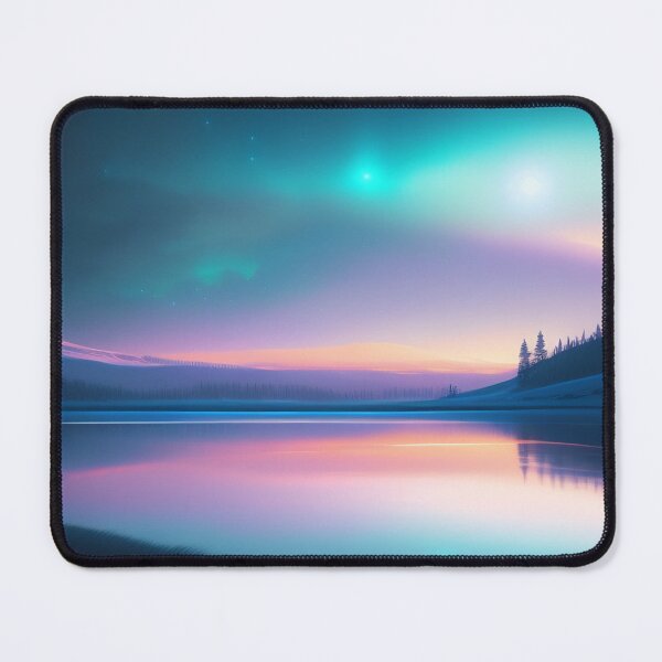 Item preview, Sparkling lake with northern lights | Beautiful Landscapes | Orinal Digital Art designed and sold by ArtworkbyEmmy.