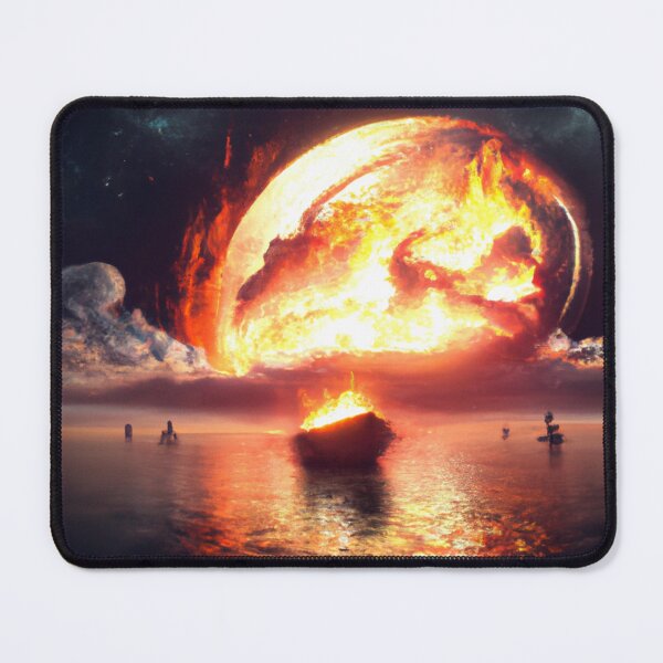 Item preview, Boat Ride Through a Burning Universe - Serene Night on the Cosmic Ocean designed and sold by WBP Mart.