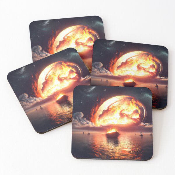 Item preview, Boat Ride Through a Burning Universe - Serene Night on the Cosmic Ocean designed and sold by WBP Mart.