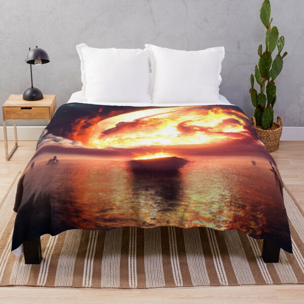 Item preview, Boat Ride Through a Burning Universe - Serene Night on the Cosmic Ocean designed and sold by WBP Mart.