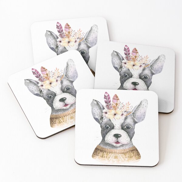 Item preview, Dog in a flower crown II designed and sold by dogobsession.