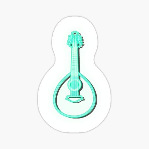 "Neon Mandolin" Sticker for Sale by Redbubble