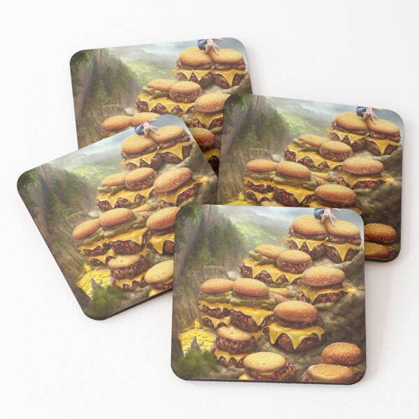 Item preview, Huge Cliff with Cheeseburgers Pouring off in Nature designed and sold by D3monic.